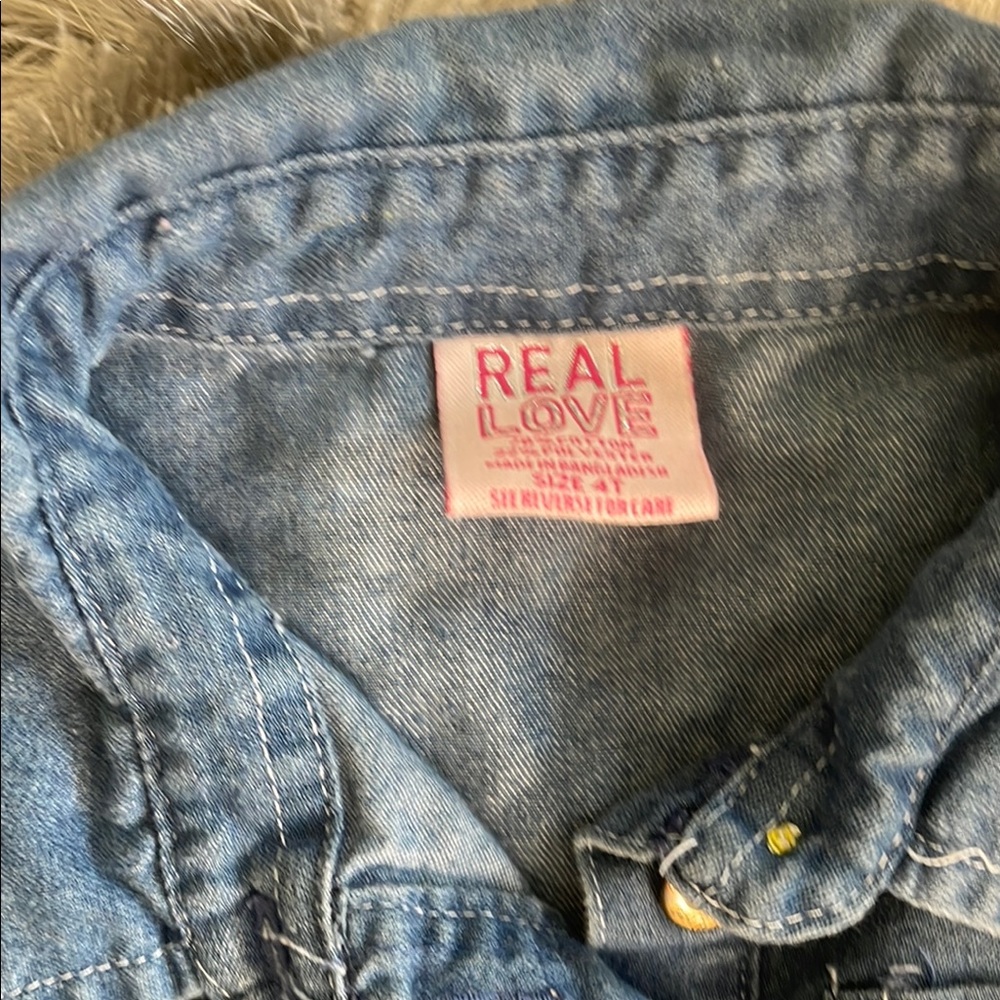 Blue Jean Jacket with Ruffled Peplum Design - Picture 2 of 4